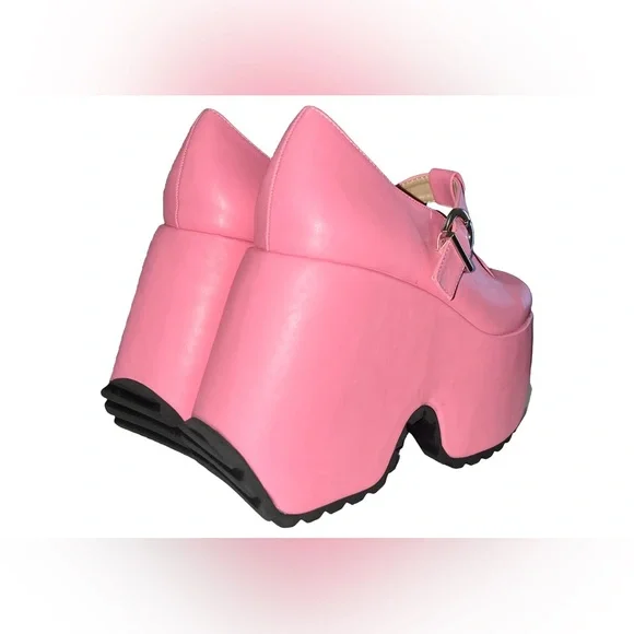 Pink Platform Mary Janes Shoes - Picture 8 of 10